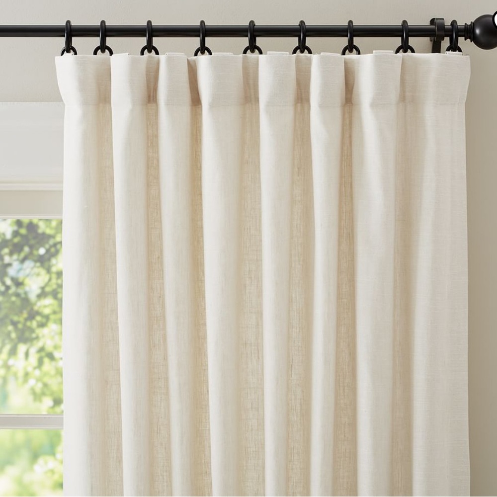 Pottery Barn Linen Blend Curtain Panels in Ivory